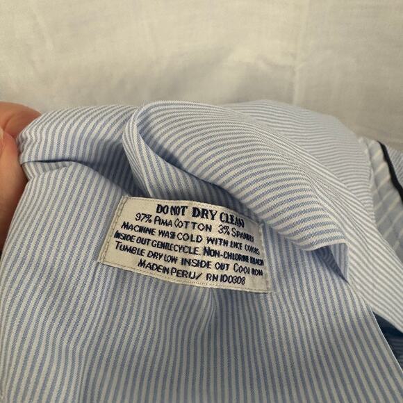 Peter Millar Light Blue Pima Cotton Spandex Blend Chino Shorts Size 33 - Picture 2 of 5